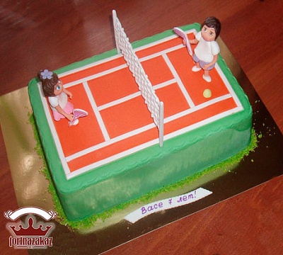 Торт "Теннисная площадка"
