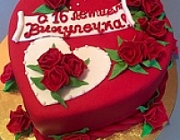 Торт «Красное сердце»