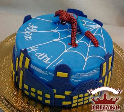 Торт "Человек паук"
